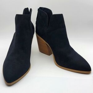 TORRID Women's Black Suede Ankle Boots‎ Size 12W #1535